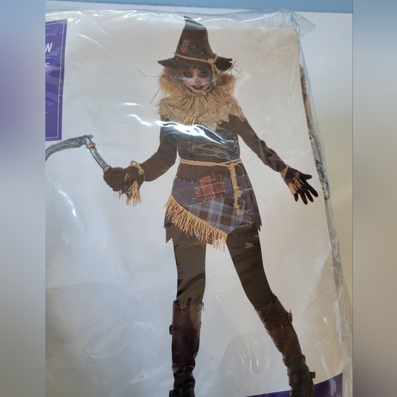 Creepy Scarecrow Girls Costume Large 10-12 - Picture 1 of 6